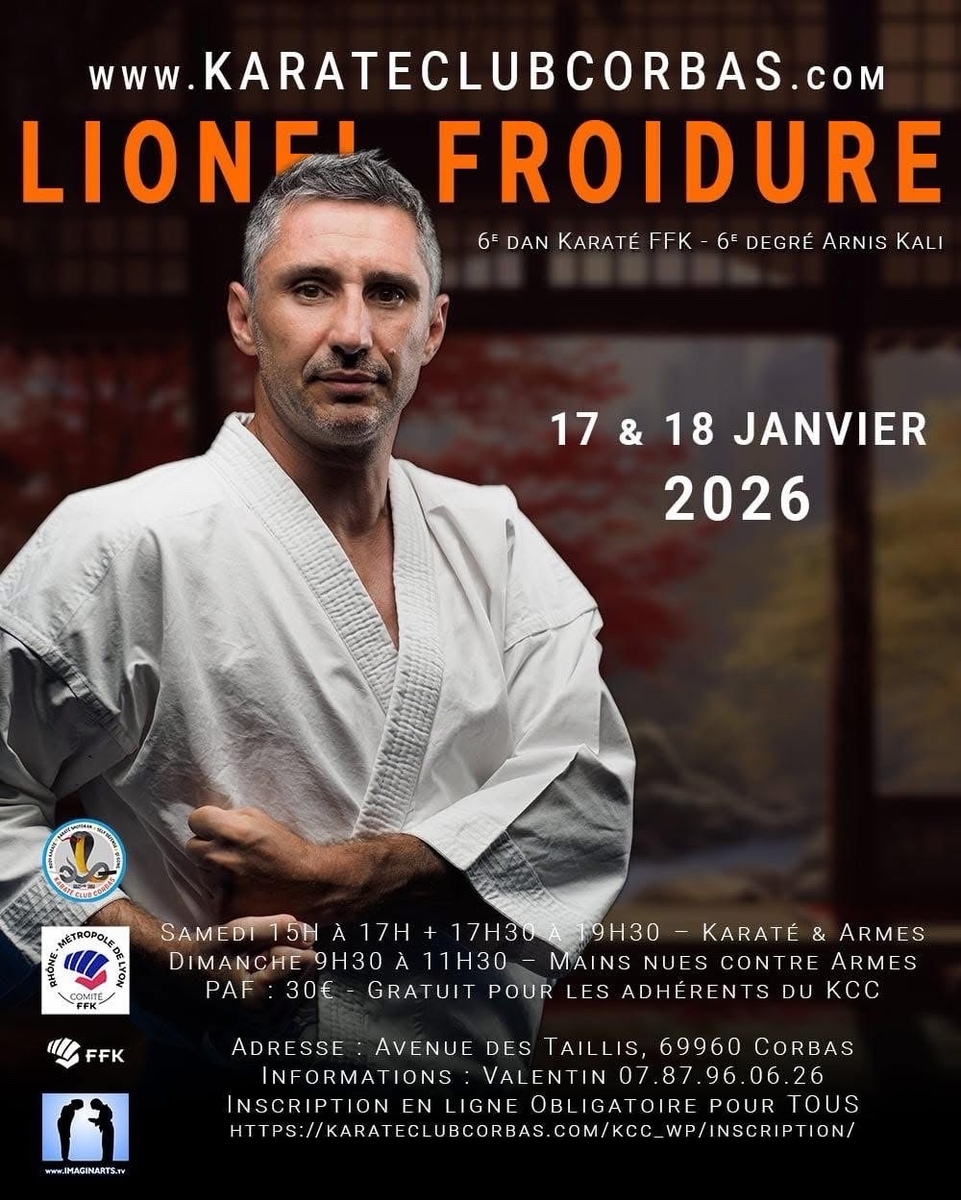 Stage Lionel Froidure à Corbas (Karaté &amp; armes)